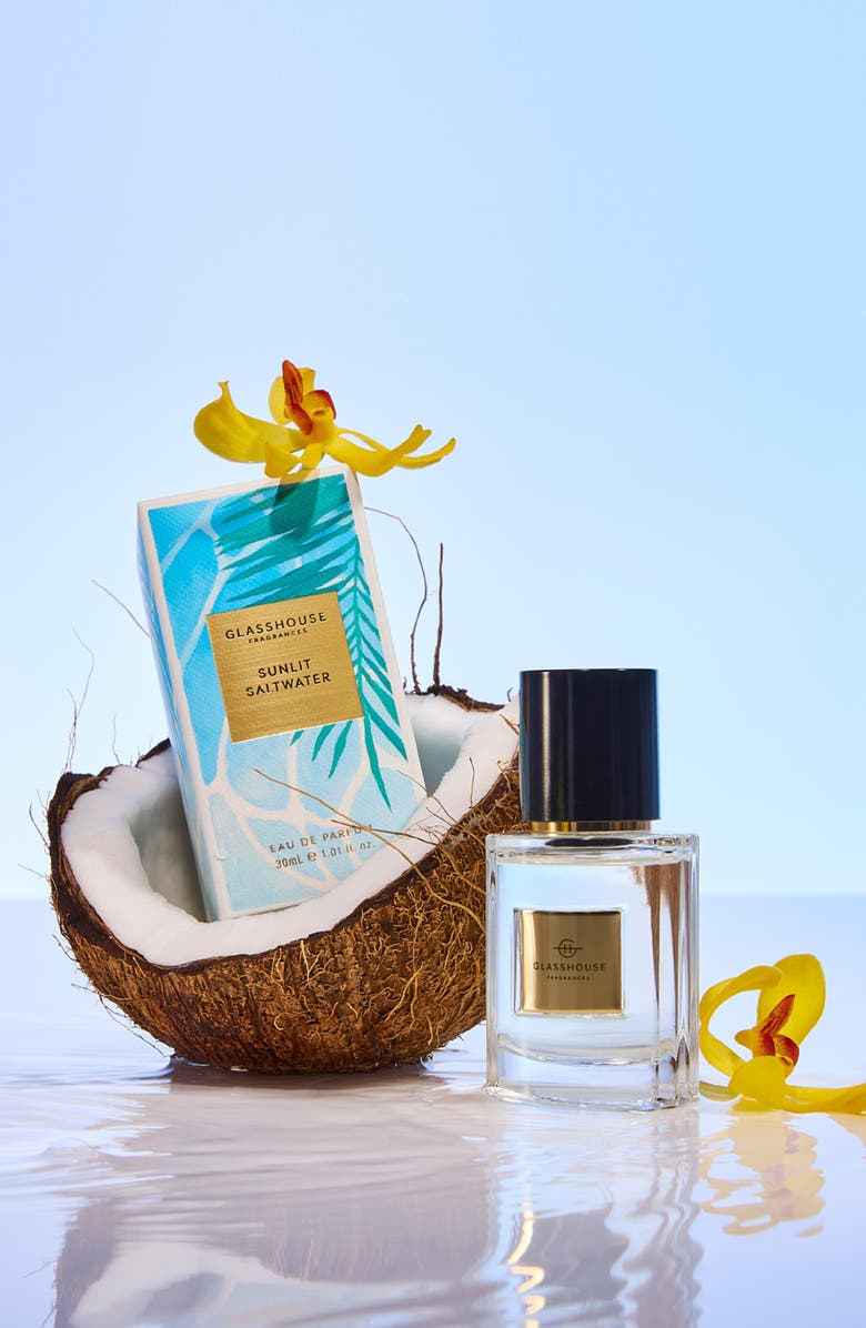 Glasshouse Fragrances Sunlit Saltwater Eau de Parfum, Alternate, color, Clear
