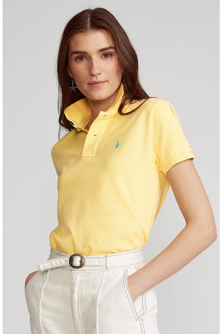 Classic Fit Cotton Piqué Knit Polo, Alternate, color, CORN YELLOW