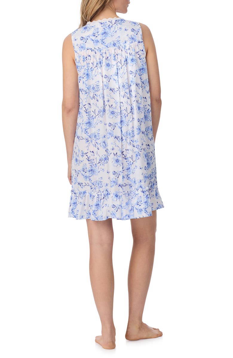 Eileen West Floral Sleeveless Cotton Lawn Chemise Nightgown, Alternate, color, 