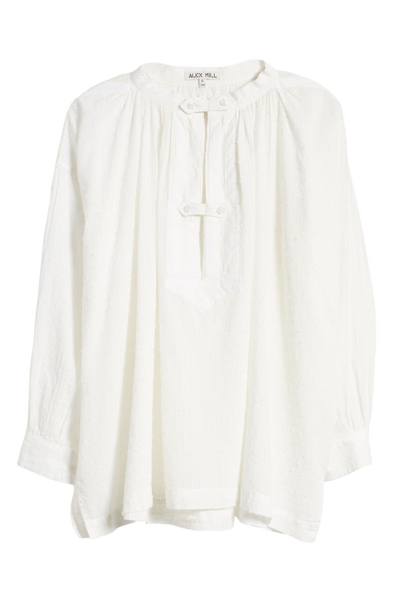 Alex Mill Stevie Swiss Dot Tunic Shirt, Alternate, color, 