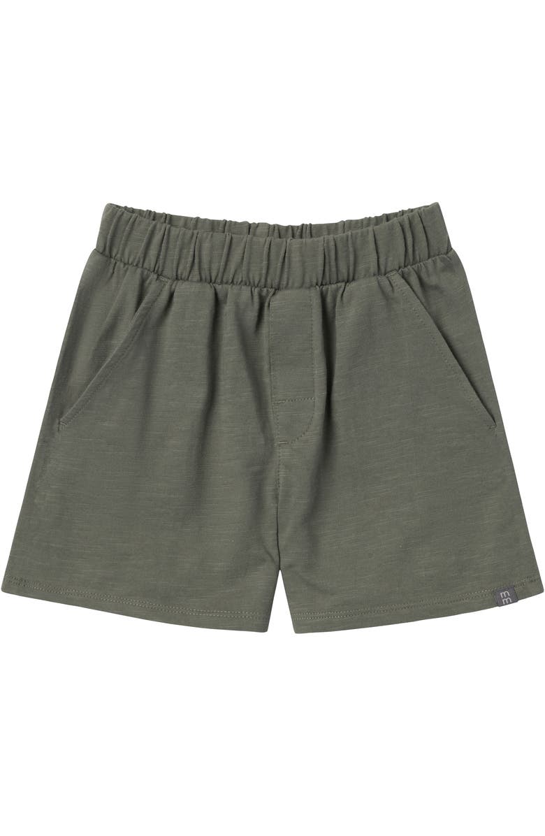 Modern Moments<sup>™</sup> by Gerber Johnny Collar Shirt and Shorts Set, Alternate, color, Medium Green Stripe