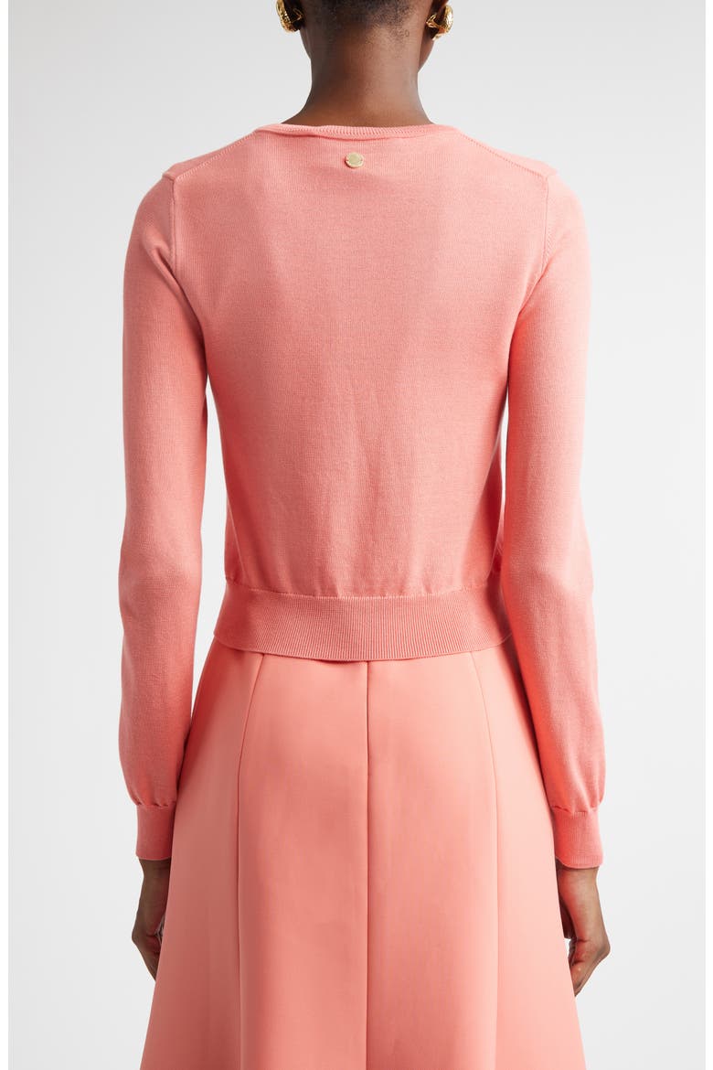 Silk & Cotton Cardigan, Alternate, color, SUNSET