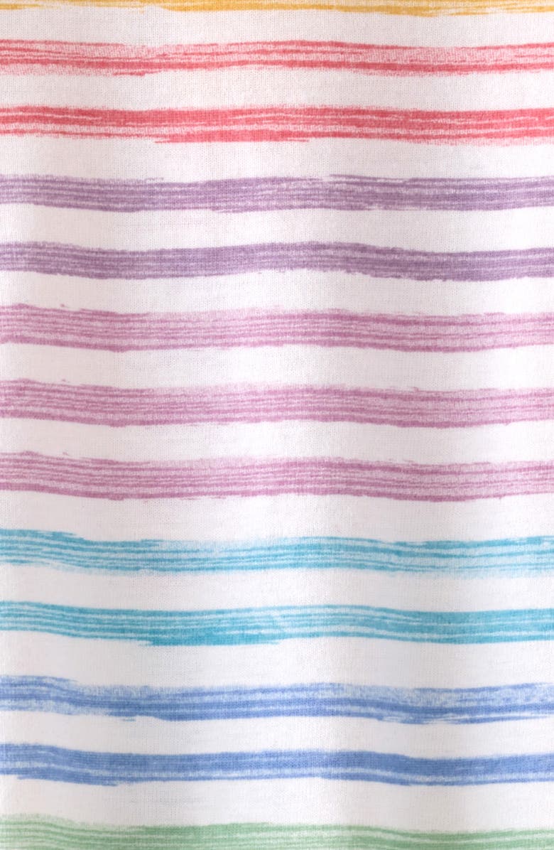 BUTTERBLU Scout One-Piece Organic Cotton Pajamas, Alternate, color, Sunny Pink Rainbow