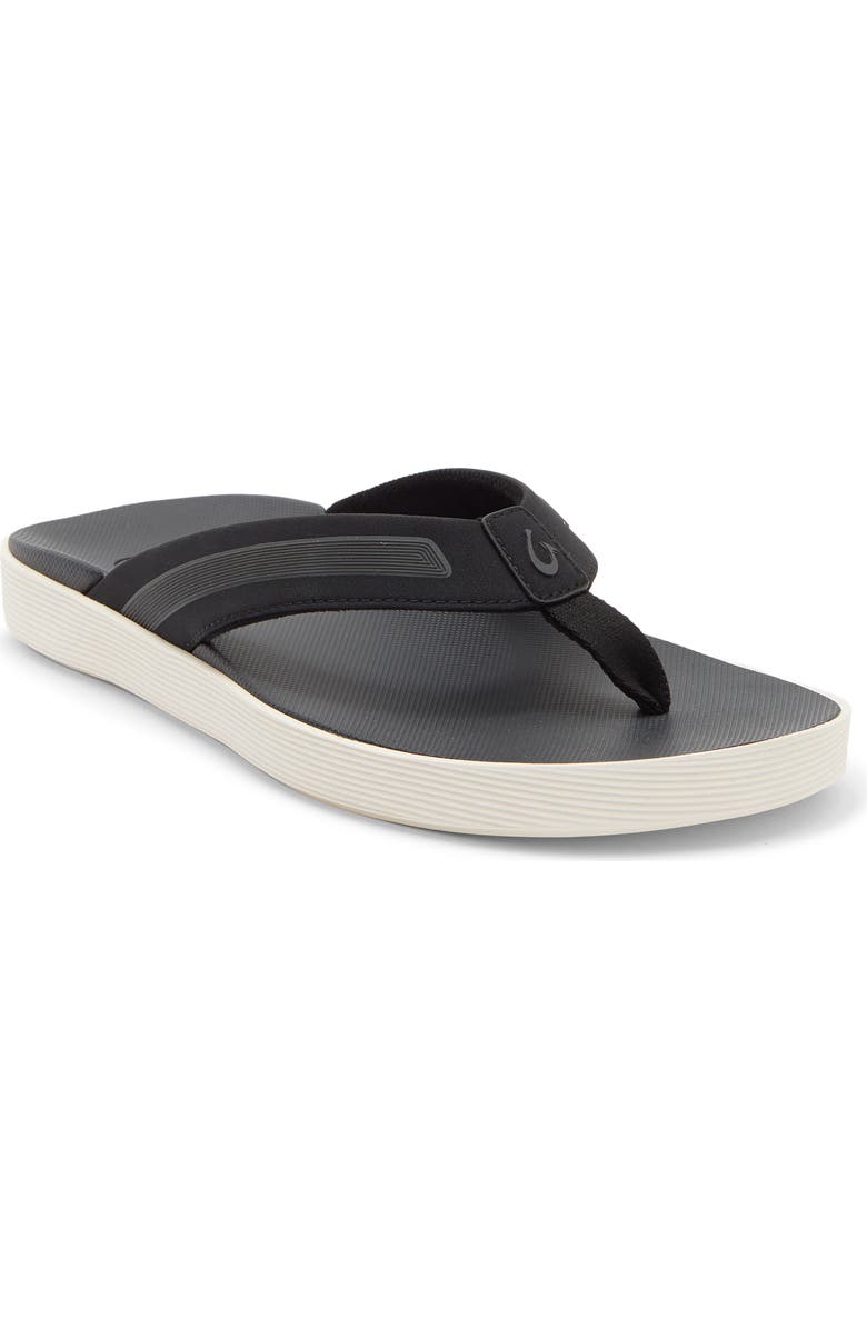 OluKai Leeward Flip Flop, Main, color, Lava Rock / Lava Rock