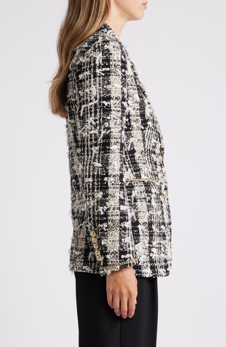 KOBI HALPERIN Georgia Tweed Jacket, Alternate, color, Black/ Ivory