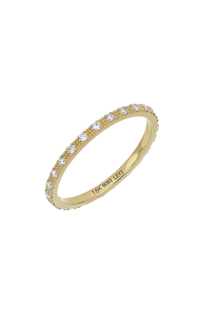 Bony Levy Monaco 18K Yellow Gold Diamond Stackable Ring, Main, color, 18K Yellow Gold