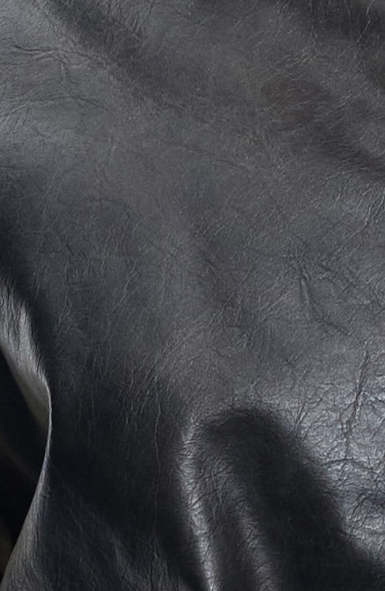 LIONESS Nirvana Colorblock Faux Leather Bomber Jacket, Alternate, color, Camel