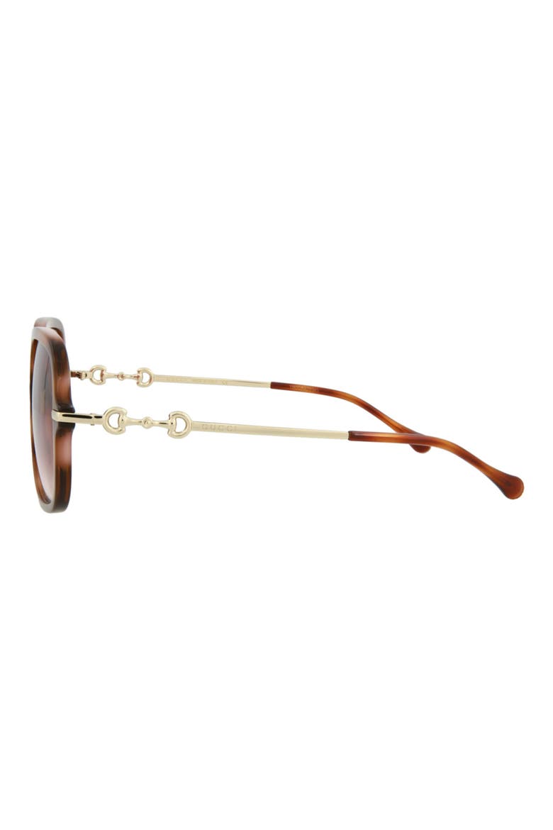 58mm Square Sunglasses, Alternate, color, HAVANA GOLD RED
