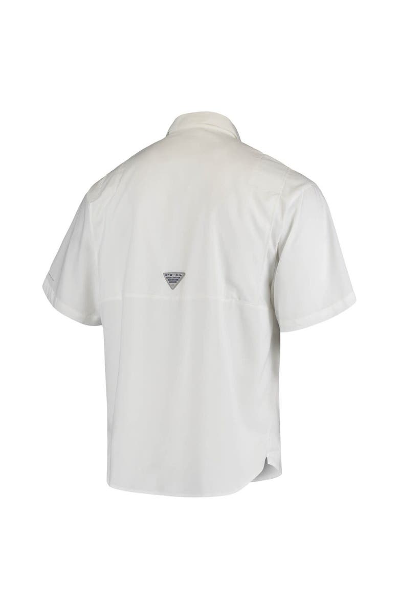 Columbia Men's Columbia White Texas Longhorns Tamiami Omni-Shade Button-Down Shirt, Alternate, color,