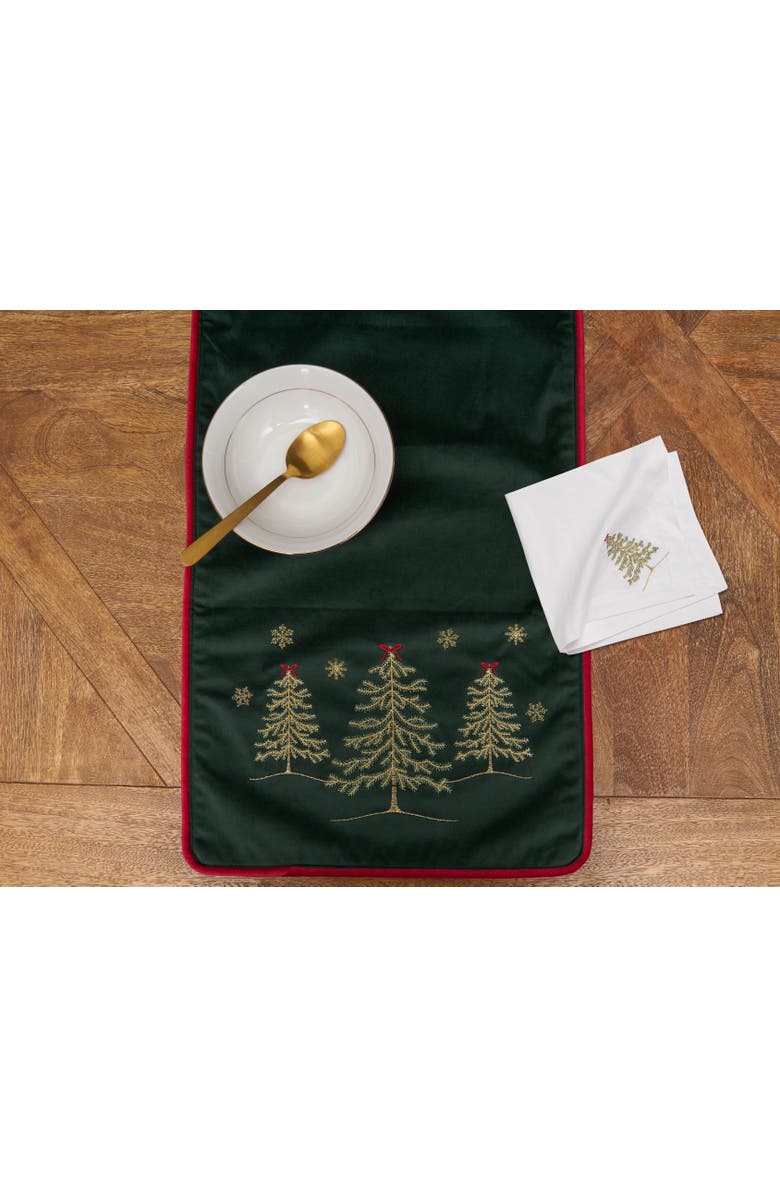 C&F Home Christmas Tree Forest Table Runner 14" x 72", Alternate, color, Green
