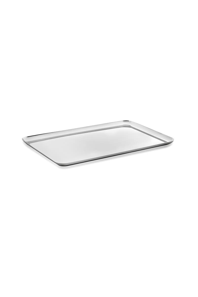 Stile By Pininfarina Rectangular Tray, Main, color, Silver - 14.5''