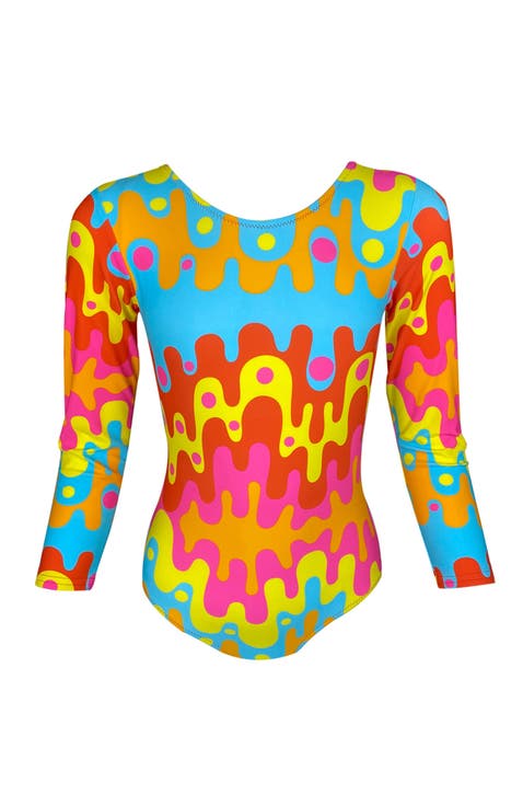 Abstract Lava Flow Long-Sleeve Rushguard