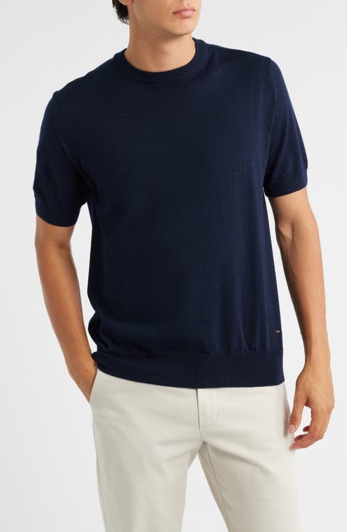 Aurélien Cashwool® Short Sleeve Crewneck Sweater in Navy  product