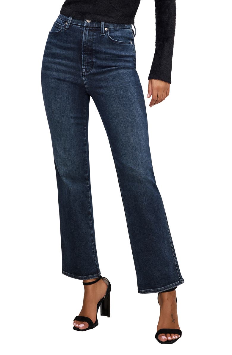 Good American Always Fits Good Curve Crop Straight Leg Jeans, Main, color,