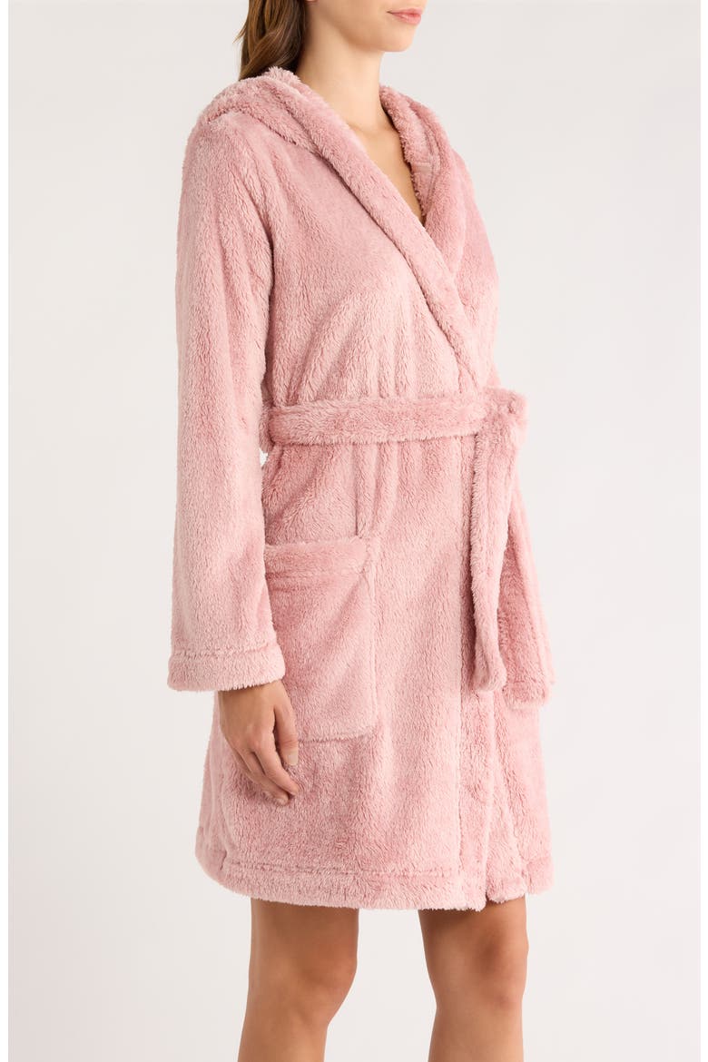 Aarti Faux Shearling Hooded Robe, Alternate, color, DUS