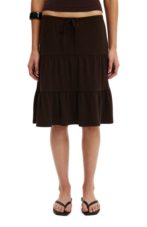Women's Maple Tiered Midi Skirt