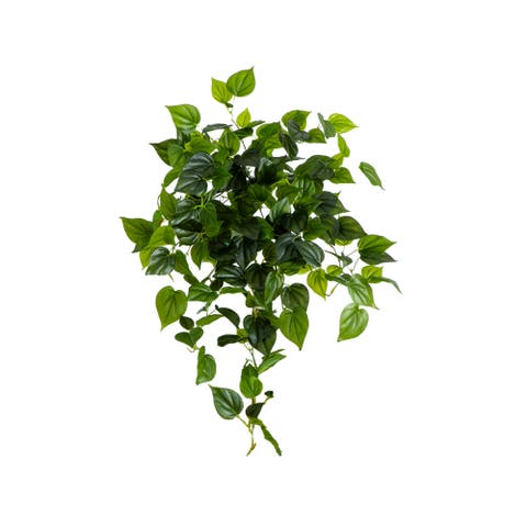 32-in UV Resistant Artificial Philo Hanging Plant (Indoor/Outdoor) - Set of 2