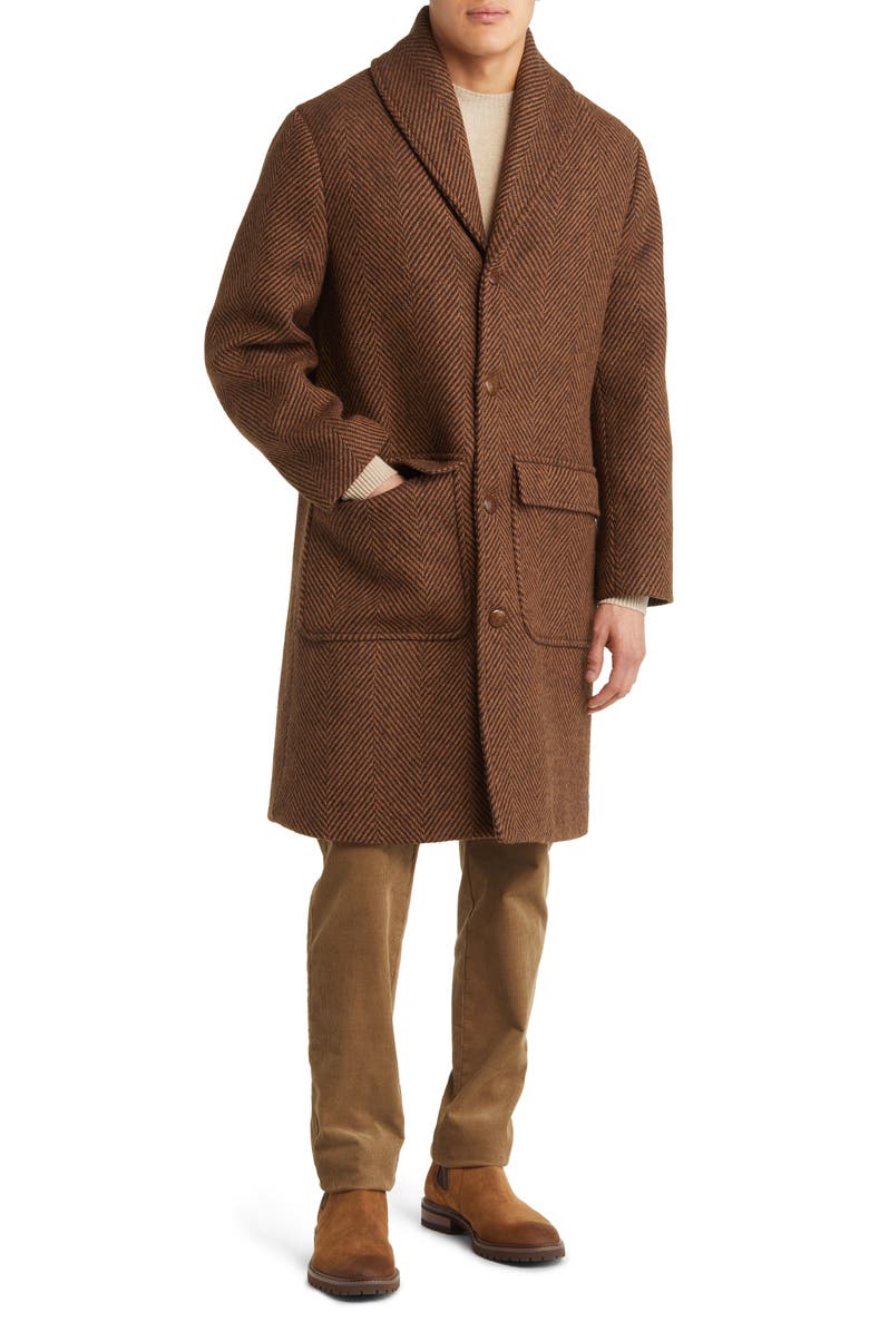 WYTHE Shawl Collar Wool Coat, Alternate, color, 