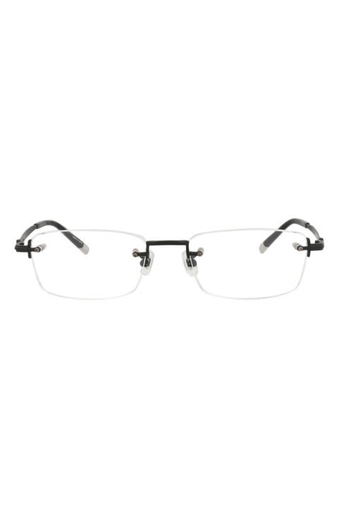 54mm Rimless Rectangular Optical Glasses