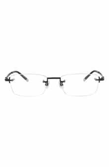 Montblanc 54mm Rimless Rectangular Optical Glasses