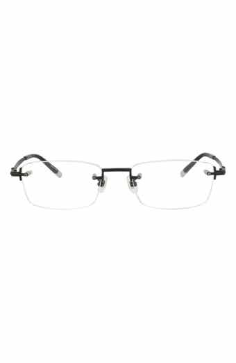 Montblanc 54mm Rimless Rectangular Optical Glasses