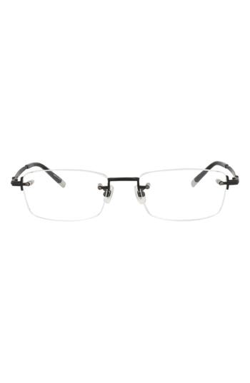 Montblanc 54mm Rimless Rectangular Optical Glasses In Multi