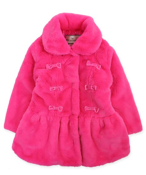 Faux Fur Bow Princess Coat (Toddler 
Little Kid)