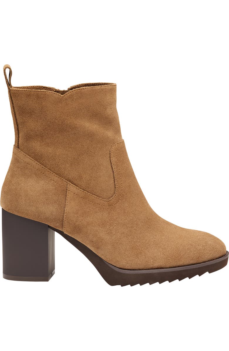 Johnston & Murphy Izzie Waterproof Platform Bootie, Alternate, color, Whiskey Waterproof Suede