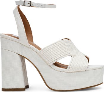 Waylan Raffia Platform Ankle Strap Sandal