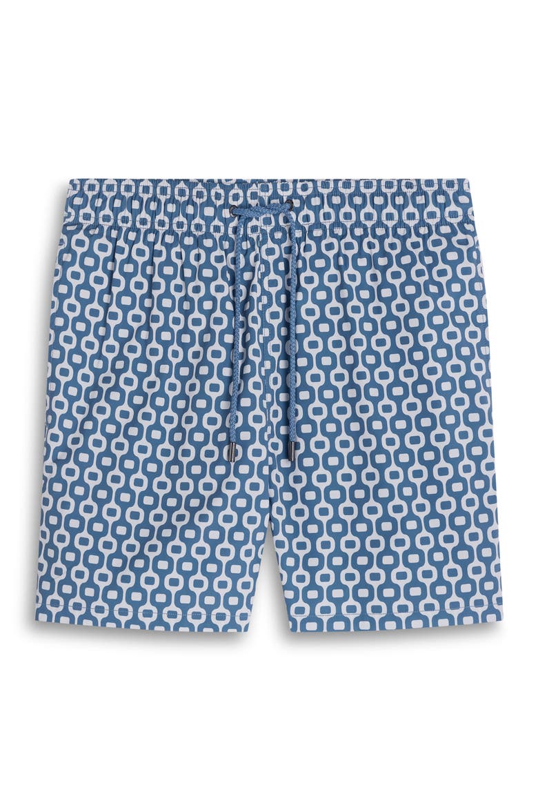 Cruz Print Swim Trunks, Alternate, color, PEACOCK