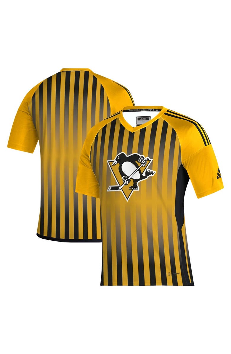 adidas Men's adidas Gold Pittsburgh Penguins AEROREADY Raglan Soccer Top, Main, color, 