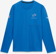Nike Men's Nike Blue Detroit Lions Sideline Coaches UV Dri-FIT Long Sleeve Shirt