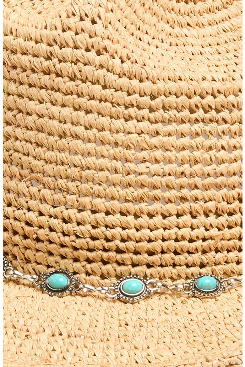 Raffia Cowboy Hat, Alternate, color, NATURAL