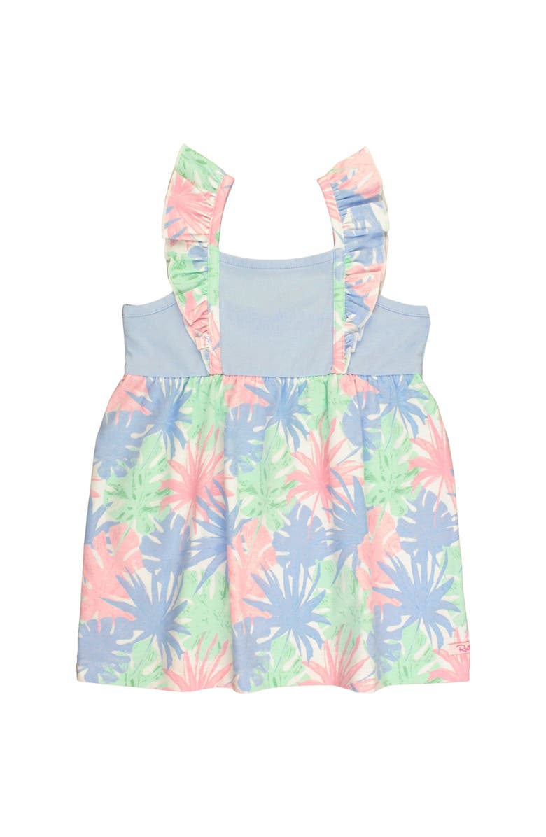 RuffleButts Baby Ruffle Strap Mixed Print Dress, Main, color,