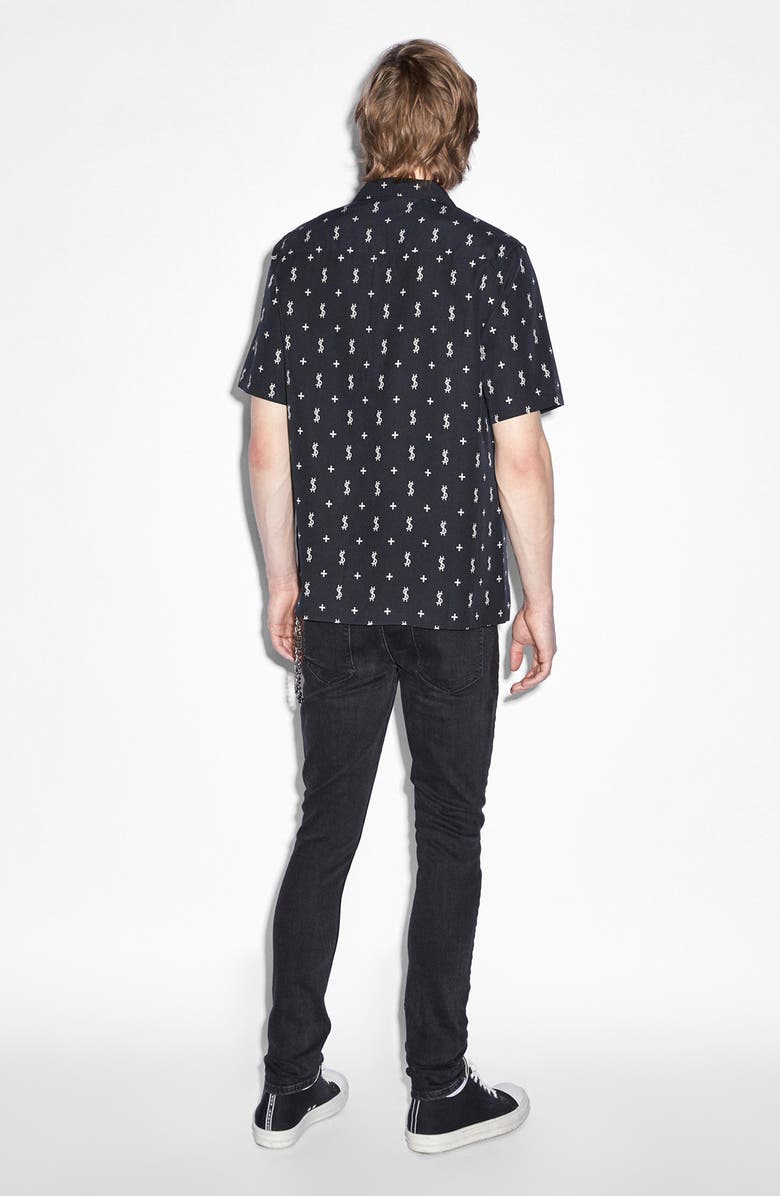 Ksubi All Star Resort Camp Shirt, Alternate, color, Black