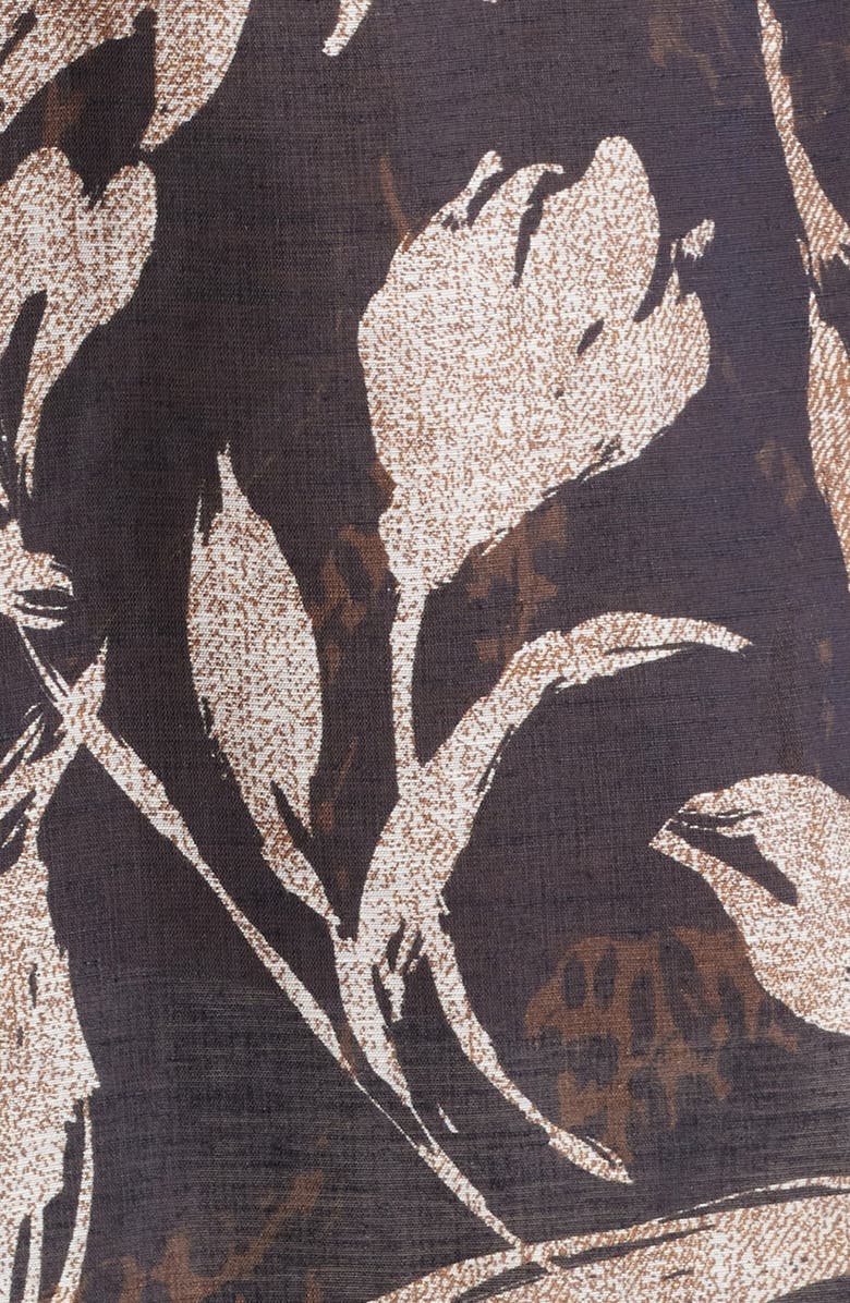 Tommy Bahama Bloom Beauty Split Neck Top, Alternate, color, Black