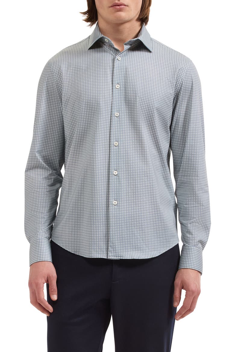 James OoohCotton Long Sleeve Button Up Shirt, Main, color, AVOCADO