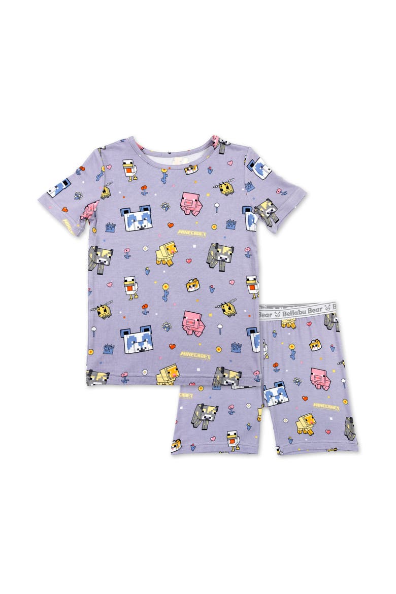 Minecraft Pixel Pals Kids 2-Piece Short Sleeve & Shorts Pajama Set, Main, color, Minecraft Pixel Pals