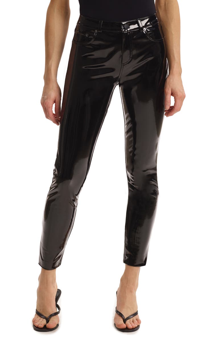 Commando Faux Patent Leather Pants, Main, color, Black