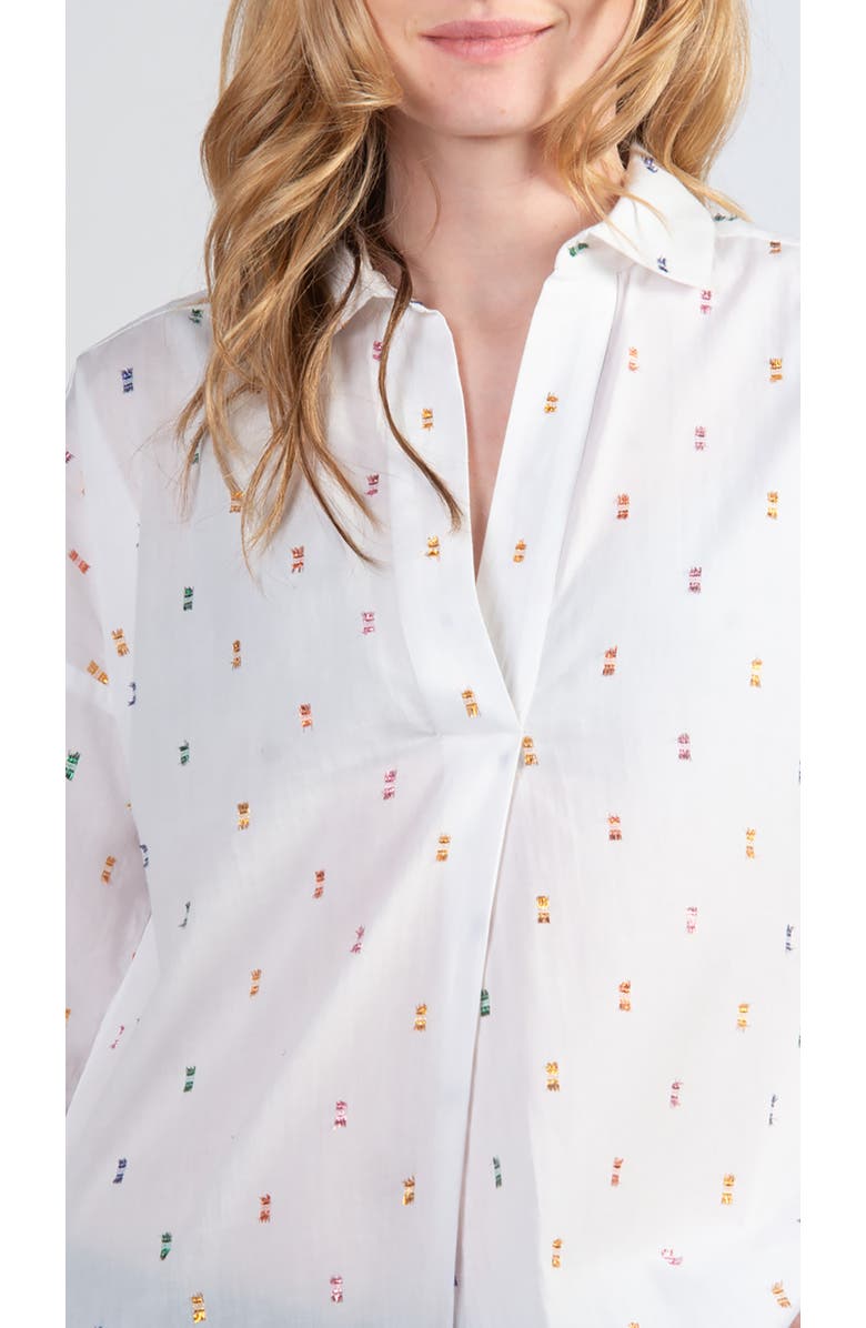 Cape Cove Spot Relaxed Blouse, Alternate, color, Ivory