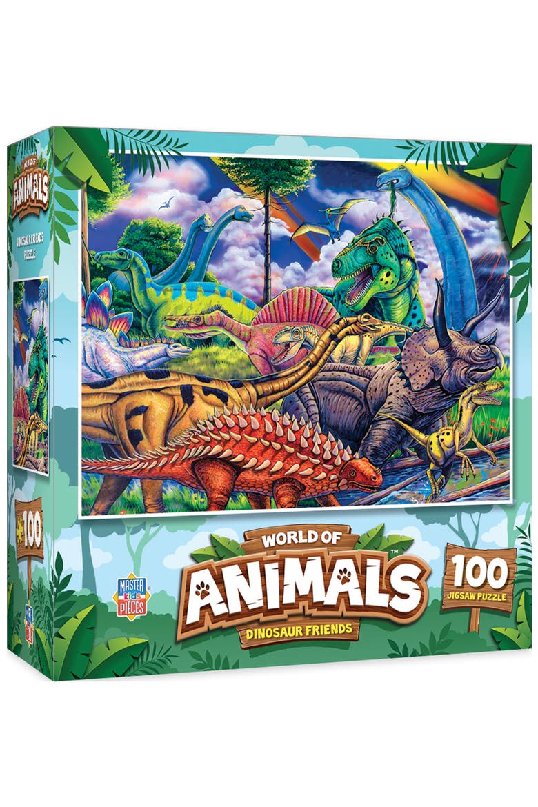 Dinosaur Friends 100 Piece Jigsaw Puzzle, Main, color, Multicolor
