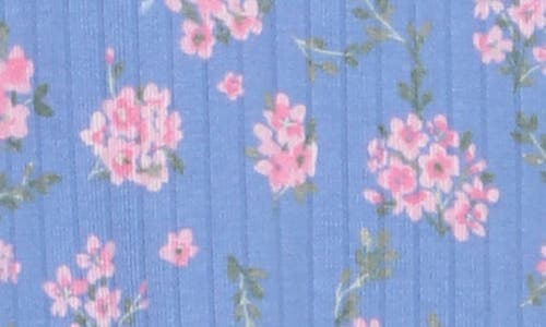 Honeydew Cuddle Crew Floral Rib Short Pajamas In Orion Mix Floral