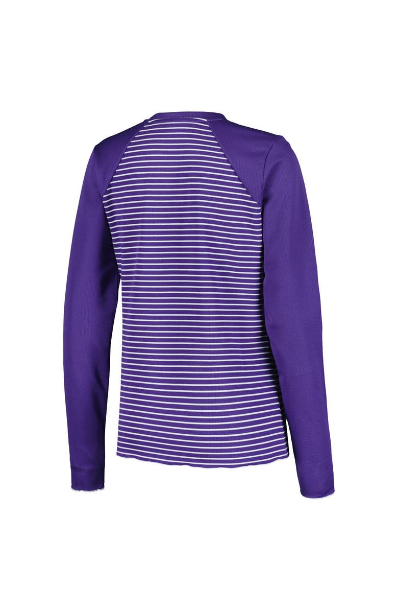 ANTIGUA Women's Antigua Purple Minnesota Vikings Maverick Waffle Henley Long Sleeve T-Shirt, Alternate, color, 