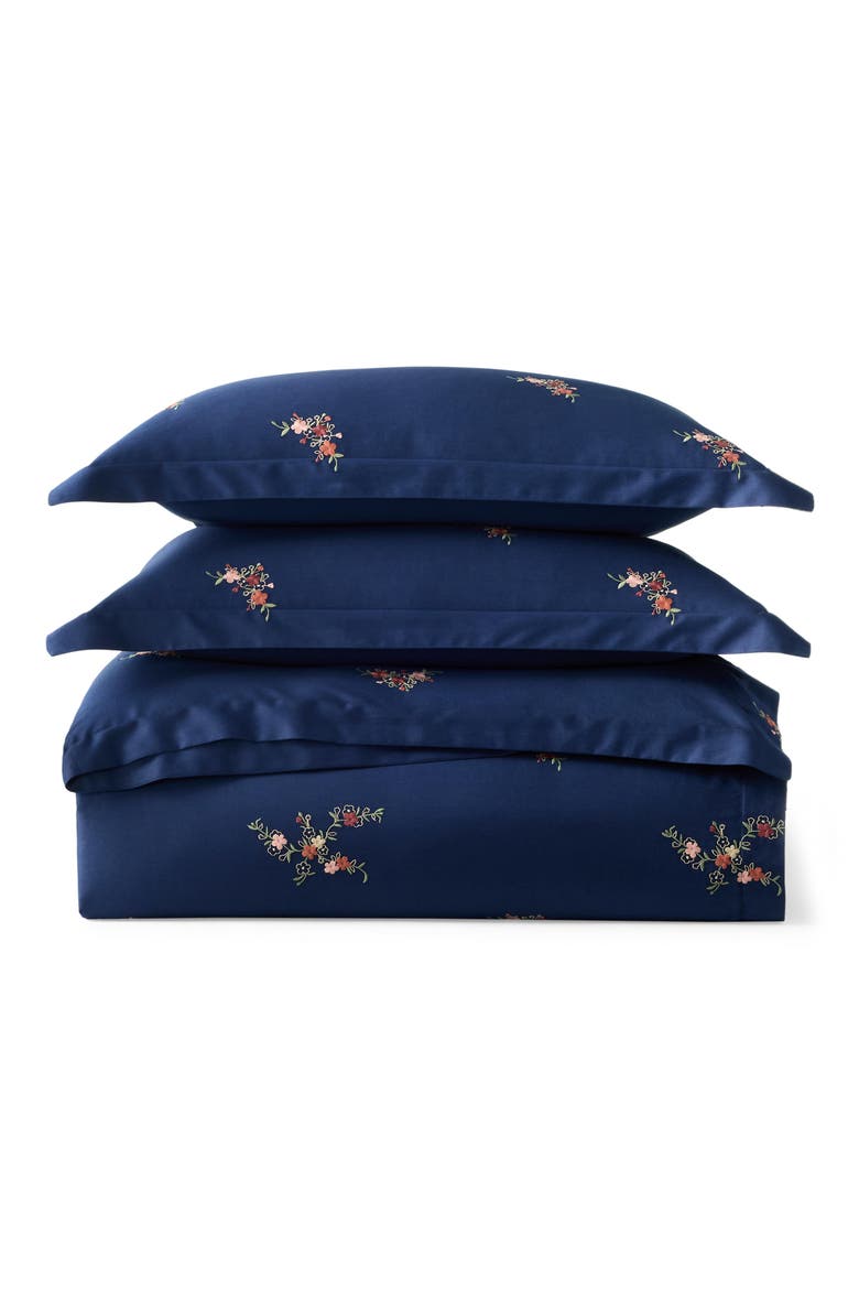 Liliana Duvet Cover & Sham Set, Main, color, NAVY MU