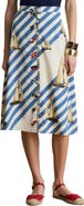 Lauren Ralph Lauren Print A-Line Midi Skirt