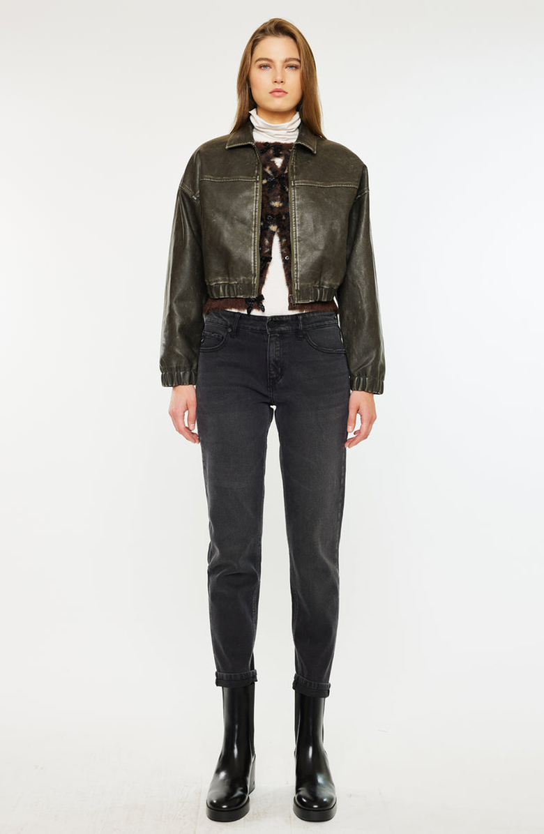 KanCan Nova Bomber Jacket, Alternate, color, Dark Olive