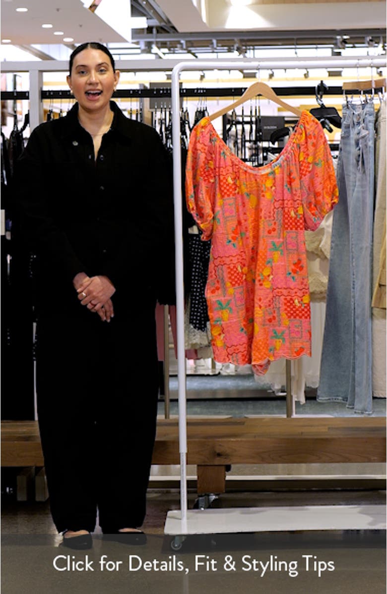 Ellery Printed Cotton Cover-Up Romper, sales video thumbnail