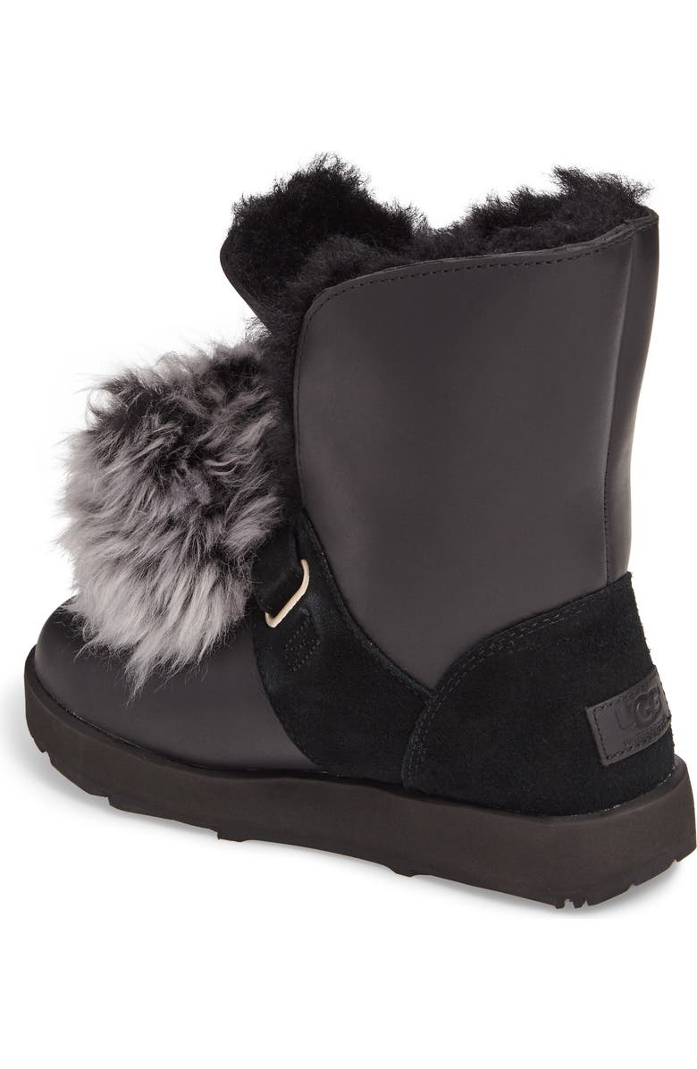 UGG<sup>®</sup> Isley Genuine Shearling Pompom Waterproof Boot, Alternate, color,