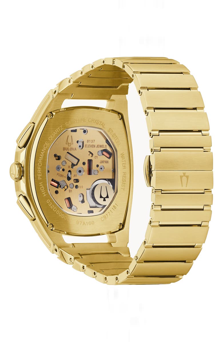 BULOVA Curv Champagne Dial Bracelet Watch, 42mm, Alternate, color,