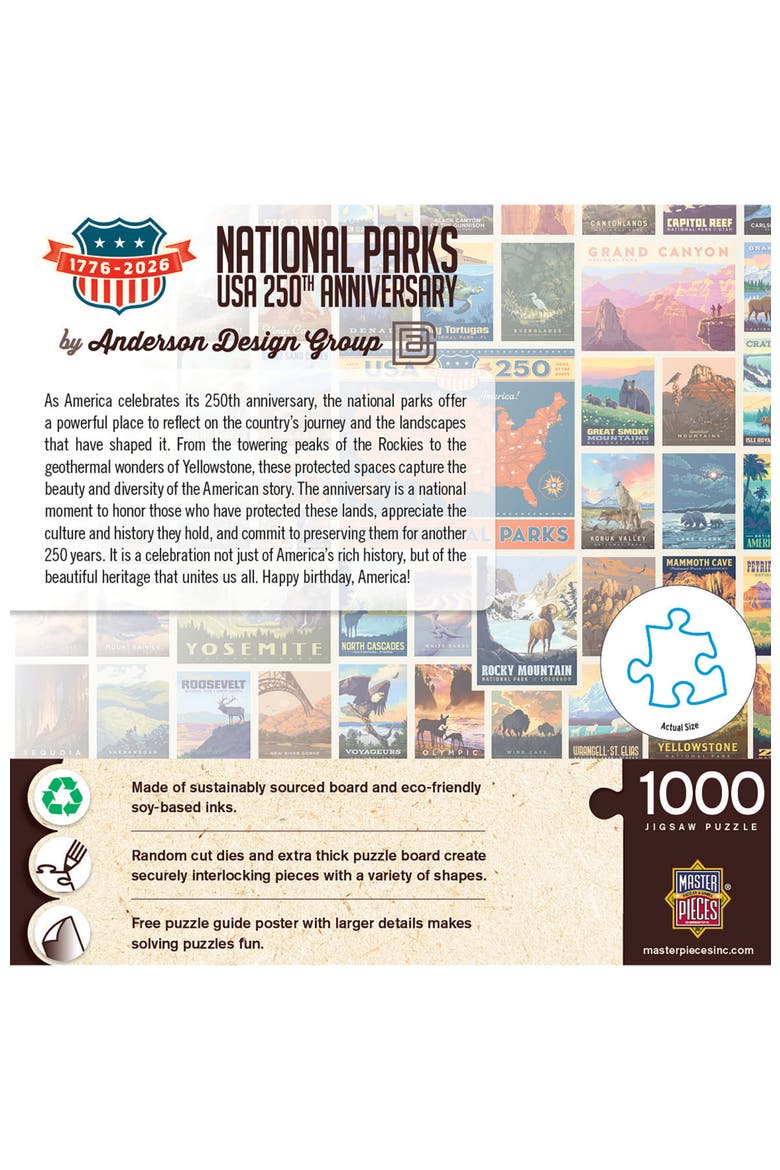 National Parks 250th 1000 Piece Puzzle, Alternate, color, Multicolor